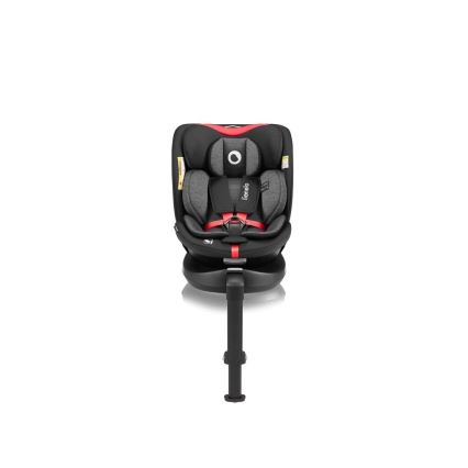 Lionelo - Autostol med drejebase NAVY i-Str. 40-150 cm sort/rød