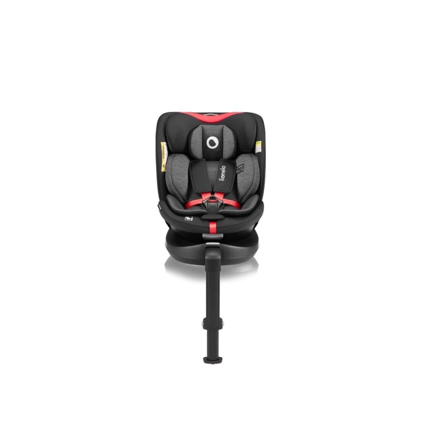 Lionelo - Autostol med drejebase NAVY i-Str. 40-150 cm sort/rød