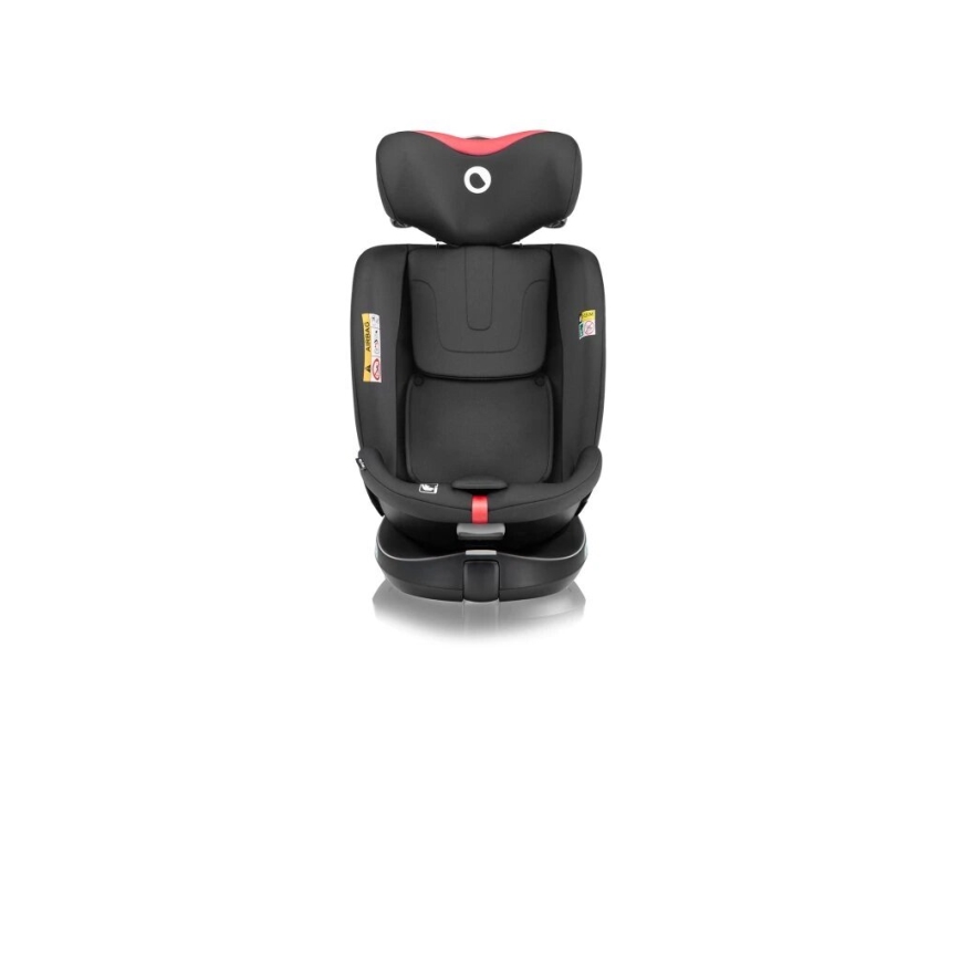 Lionelo - Autostol med drejebase NAVY i-Str. 40-150 cm sort/rød