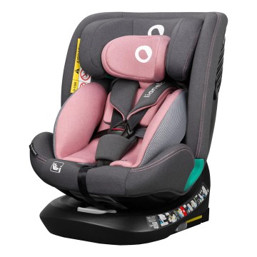 Lionelo - Autostol med drejelig base BASTIAAN ONE i-Size 40-150 cm Pink Rose