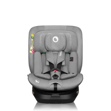 Lionelo - Autostol med drejelig base BRAVE i-Size 40-150 cm Grey Stone