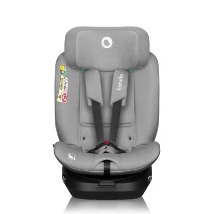 Lionelo - Autostol med drejelig base BRAVE i-Size 40-150 cm Grey Stone