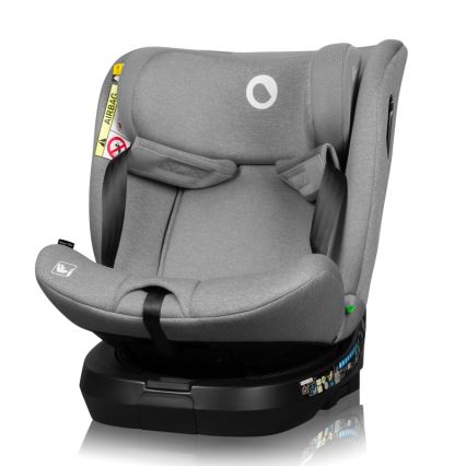 Lionelo - Autostol med drejelig base BRAVE i-Size 40-150 cm Grey Stone
