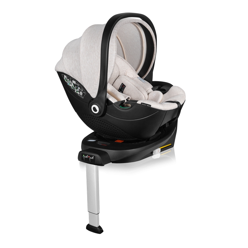 Lionelo - Autostol med drejelig base MOXIE SET i-Size 40-87 cm Beige Sand