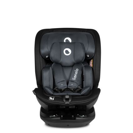 Lionelo - Autostol med roterbar base BASTIAAN i-Size 40-150 cm Grå Sten