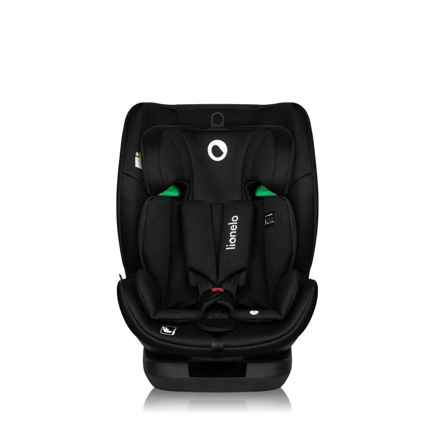 Lionelo - Autostol med roterbar base LAVENDER i-Size 76-150 cm Sort Carbon