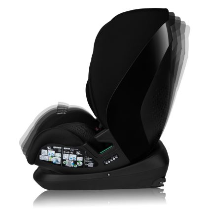 Lionelo - Autostol med roterbar base LAVENDER i-Size 76-150 cm Sort Carbon