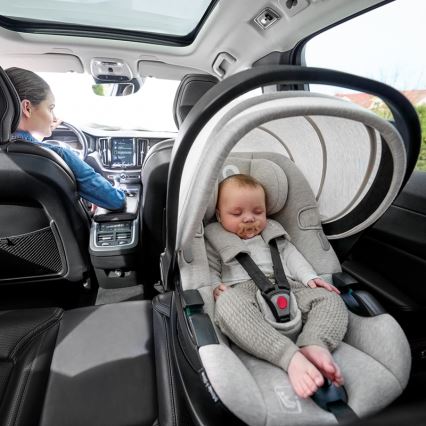 Lionelo - Autostol med roterbar base MOXIE SET i-Size 40-87 cm Beige Sand