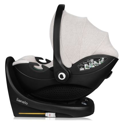 Lionelo - Autostol med roterbar base MOXIE SET i-Size 40-87 cm Beige Sand
