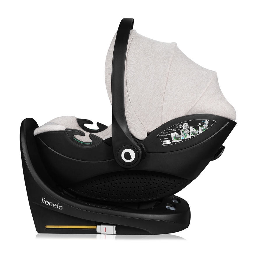 Lionelo - Autostol med roterbar base MOXIE SET i-Size 40-87 cm Beige Sand