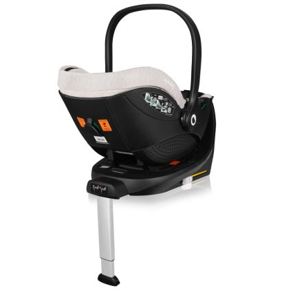 Lionelo - Autostol med roterbar base MOXIE SET i-Size 40-87 cm Beige Sand