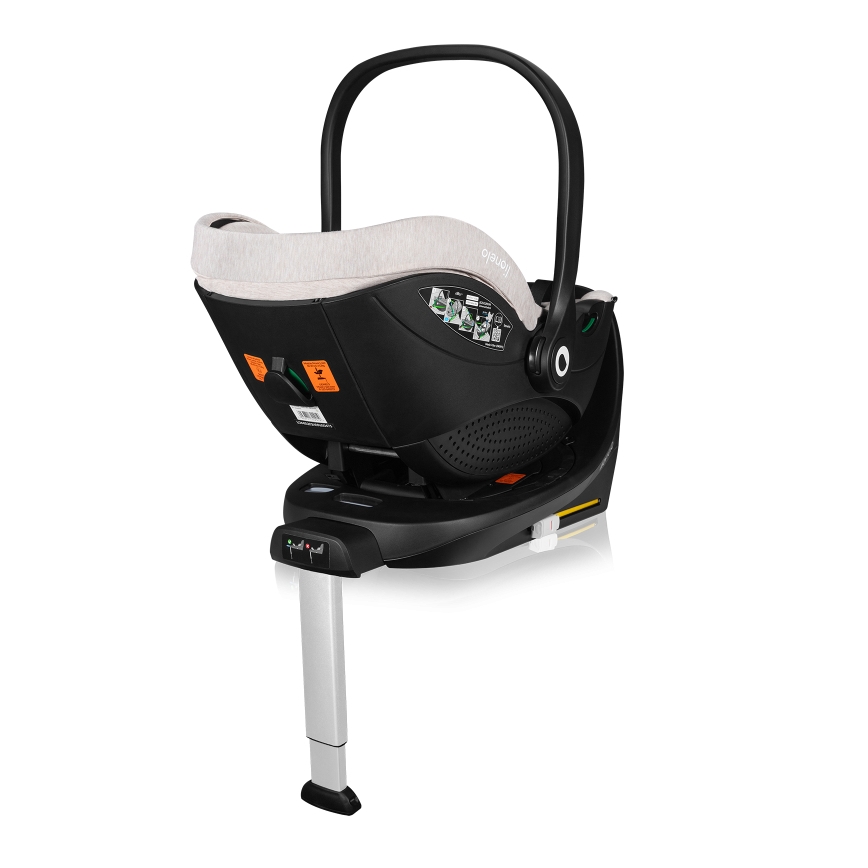 Lionelo - Autostol med roterbar base MOXIE SET i-Size 40-87 cm Beige Sand