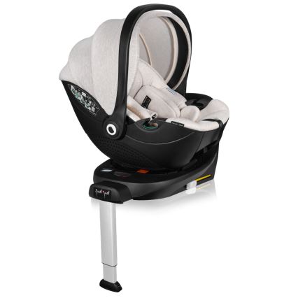 Lionelo - Autostol med roterbar base MOXIE SET i-Size 40-87 cm Beige Sand