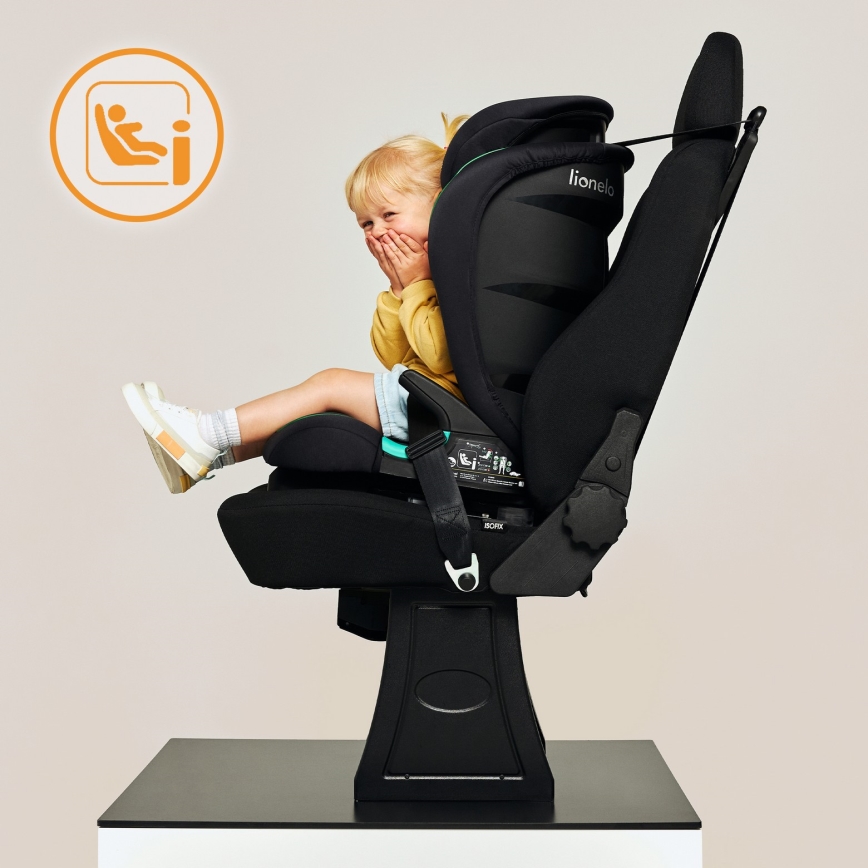 Lionelo - Autostol NEAL i-Size 100-150 cm bordeauxrød