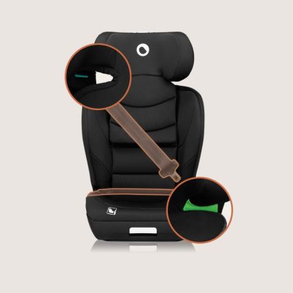 Lionelo - Autostol NEAL i-Size 100-150 cm Sort Carbon