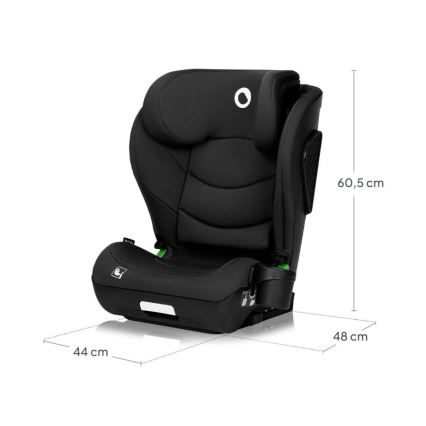 Lionelo - Autostol NEAL i-Size 100-150 cm Sort Kulstof