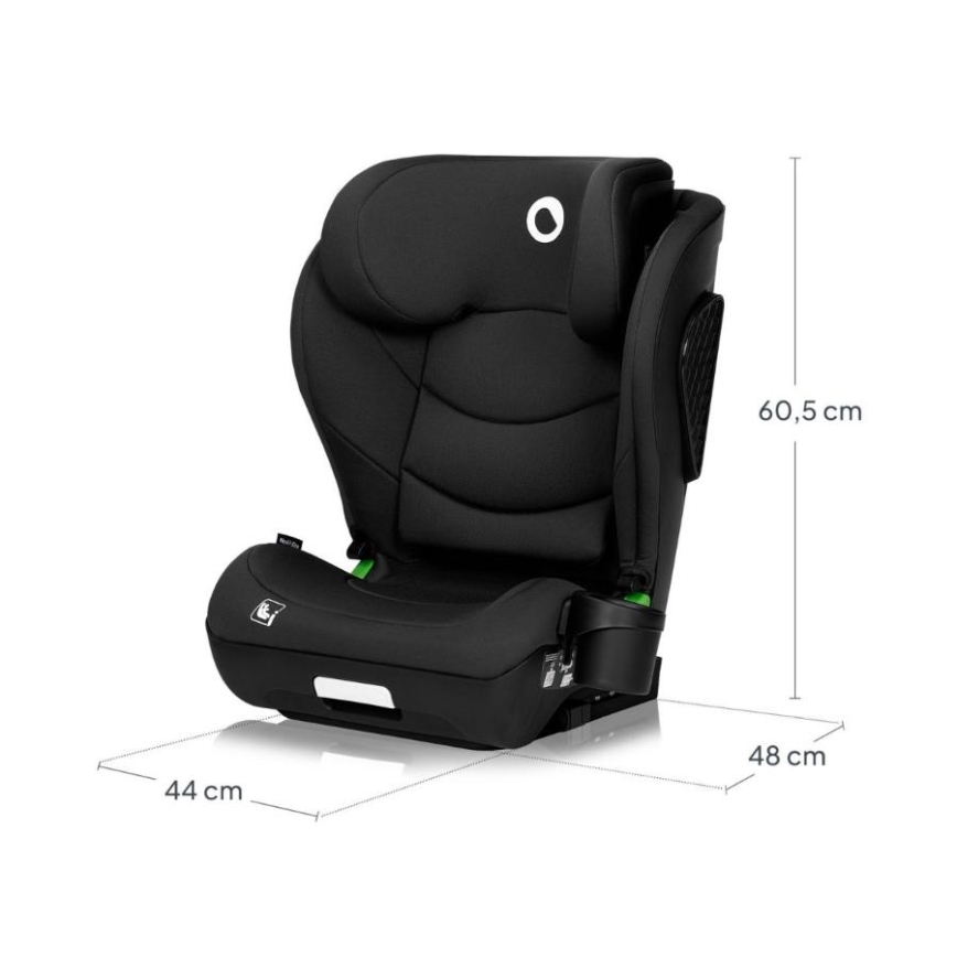 Lionelo - Autostol NEAL i-Size 100-150 cm Sort Kulstof