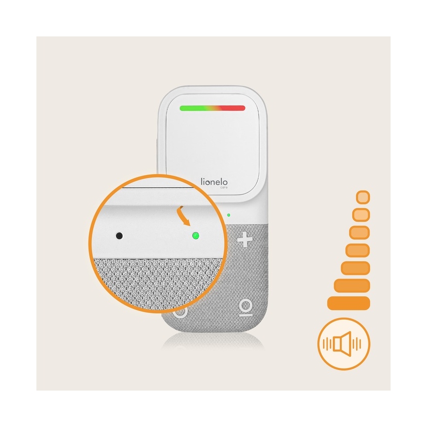 Lionelo - Babyalarm m. lyd trådløs og genopladelig BABYLINE 2.2 5V