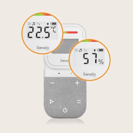 Lionelo - Babyalarm m. lyd trådløs og genopladelig BABYLINE 2.3 5V