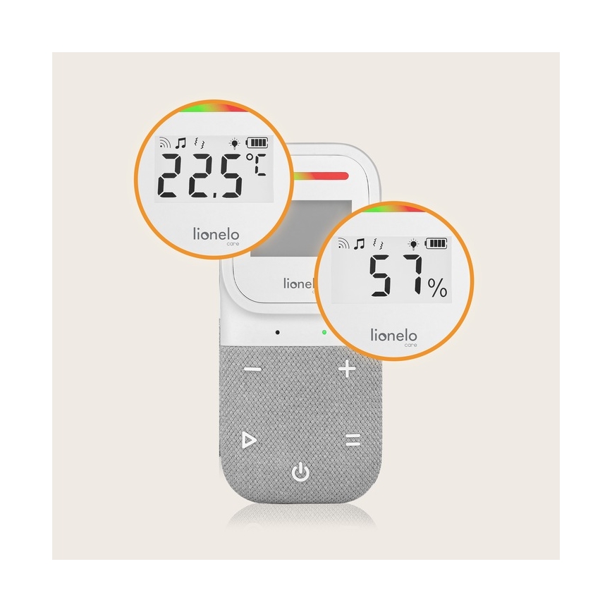 Lionelo - Babyalarm m. lyd trådløs og genopladelig BABYLINE 2.3 5V
