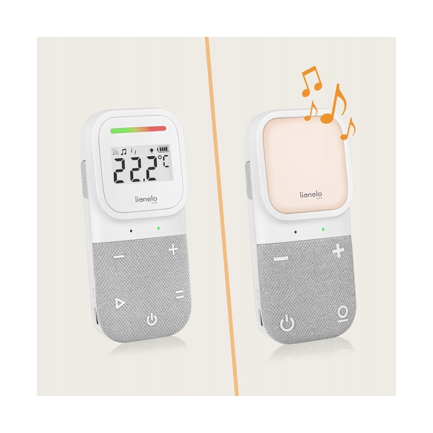Lionelo - Babyalarm m. lyd trådløs og genopladelig BABYLINE 2.3 5V