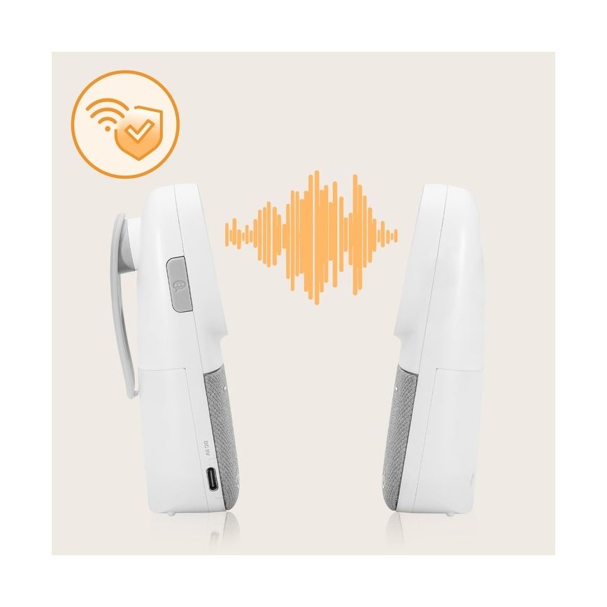 Lionelo - Babyalarm m. lyd trådløs og genopladelig BABYLINE 2.3 5V