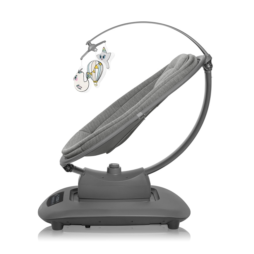 Lionelo - Babygynge med melodi BLOSSOM Grå beton + fjernbetjening