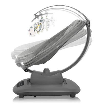 Lionelo - Babygynge med melodi BLOSSOM Grå beton + fjernbetjening