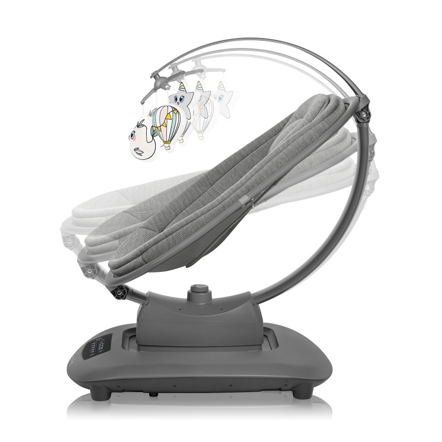 Lionelo - Babygynge med melodi BLOSSOM Grå beton + fjernbetjening