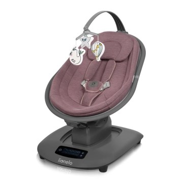 Lionelo - Babygynge med melodi BLOSSOM Pink Mauve + fjernbetjening