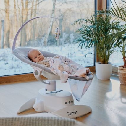 Lionelo - Babygynge med melodi IRIS 4xAA Beige Sand