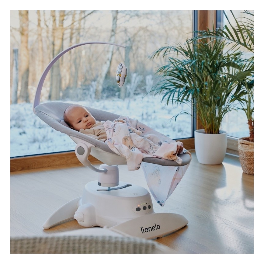 Lionelo - Babygynge med melodi IRIS 4xAA Beige Sand