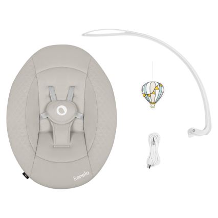 Lionelo - Babygynge med melodi IRIS 4xAA Beige Sand