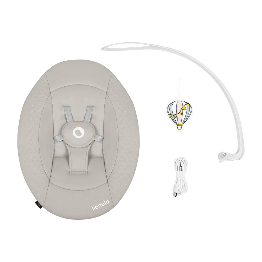 Lionelo - Babygynge med melodi IRIS 4xAA Beige Sand