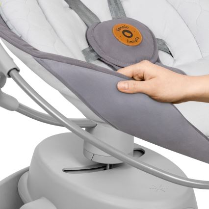 Lionelo - Babygynge med melodi MELL Grey Stone 4xAA + fjernbetjening