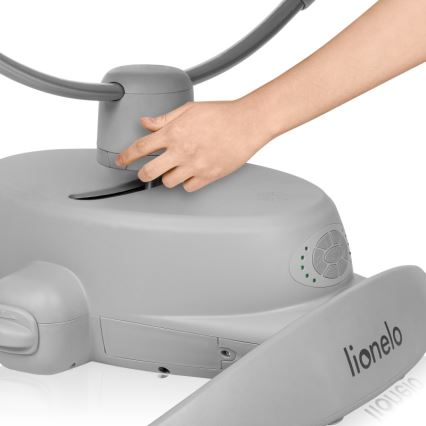 Lionelo - Babygynge med melodi MELL Grey Stone 4xAA + fjernbetjening