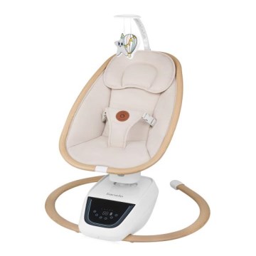 Lionelo - Babygynge med melodi OLIVIA Beige Natur + fjernbetjening