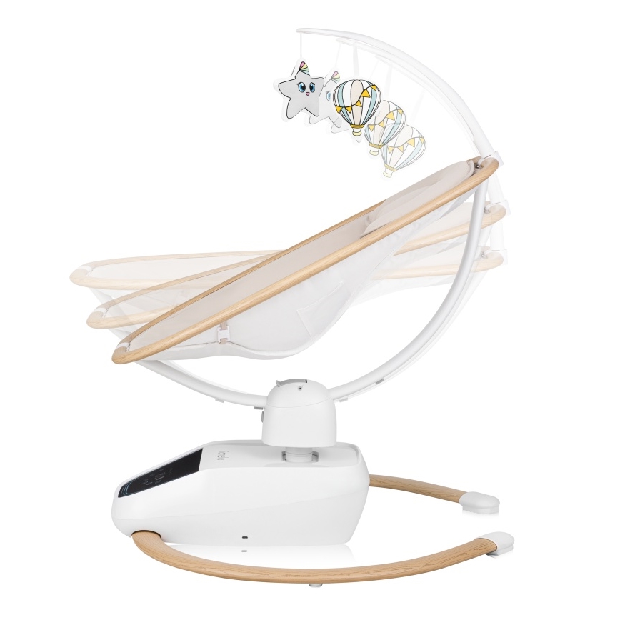 Lionelo - Babygynge med melodi OLIVIA Beige Natur + fjernbetjening