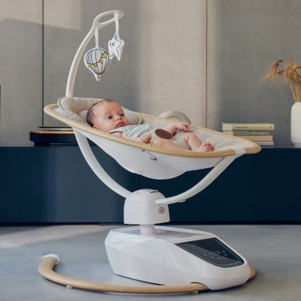 Lionelo - Babygynge med melodi OLIVIA Beige Natural + fjernbetjening