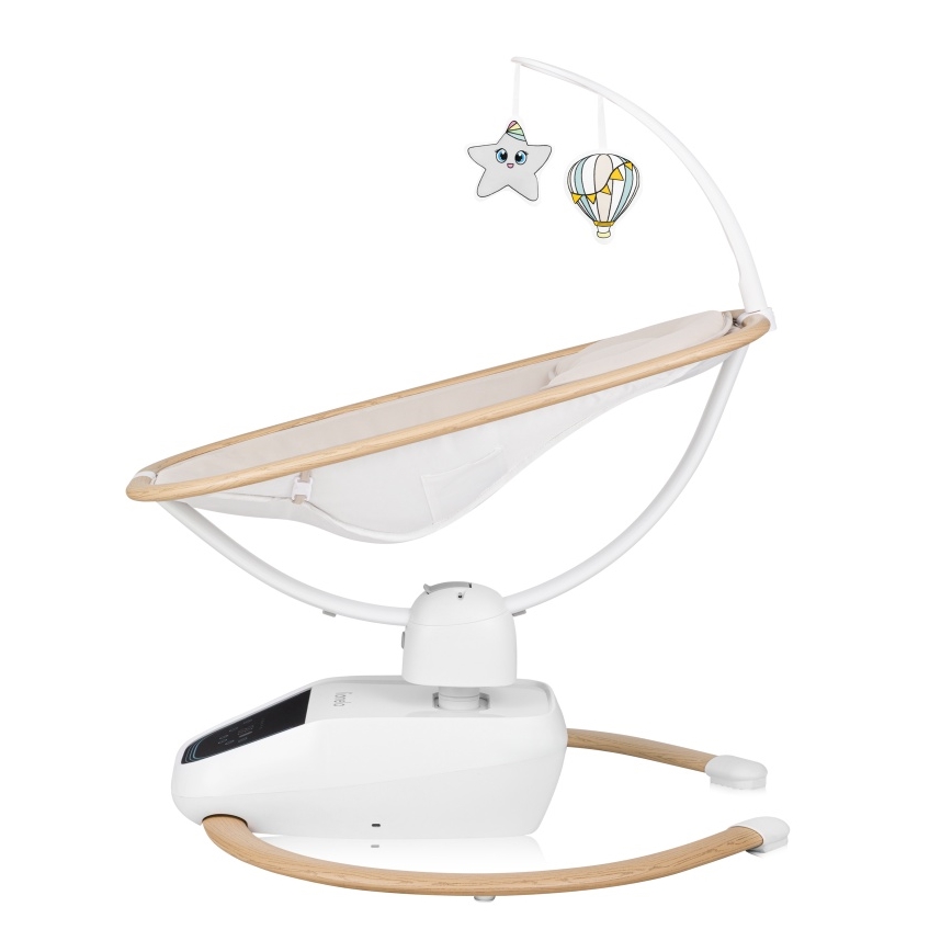 Lionelo - Babygynge med melodi OLIVIA Beige Natural + fjernbetjening