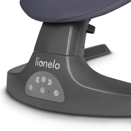 Lionelo - Babygynge med melodi RALF 4xAA grå/hvid + fjernbetjening