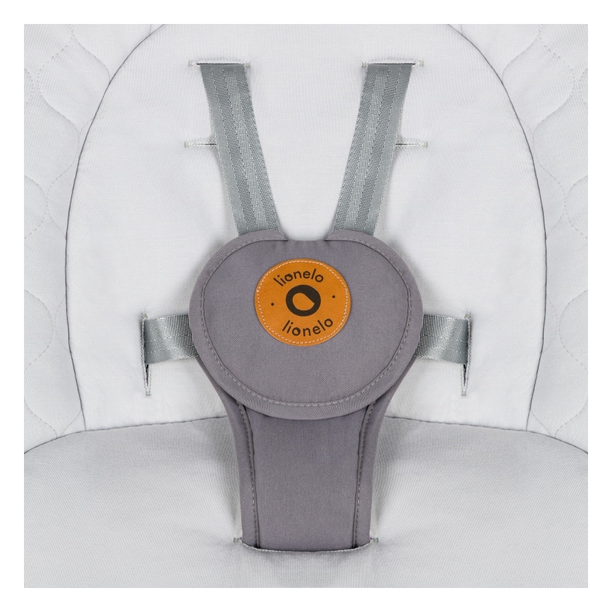 Lionelo - Babygynge med musik MELL Grey Stone 4xAA + fjernbetjening