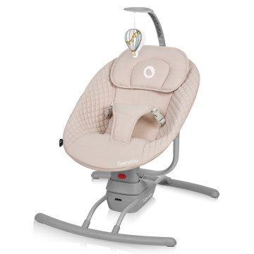 Lionelo - Babygynge med musik RIO 4xC Beige Latte + fjernbetjening