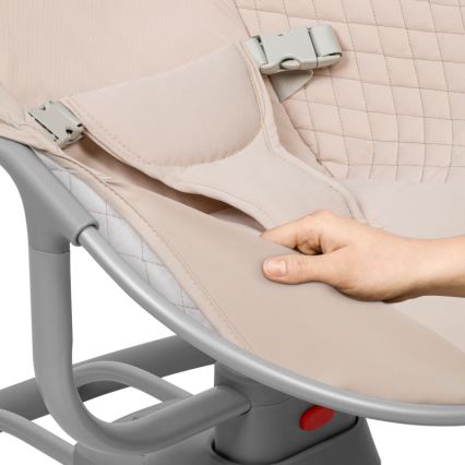 Lionelo - Babygynge med musik RIO 4xC Beige Latte + fjernbetjening