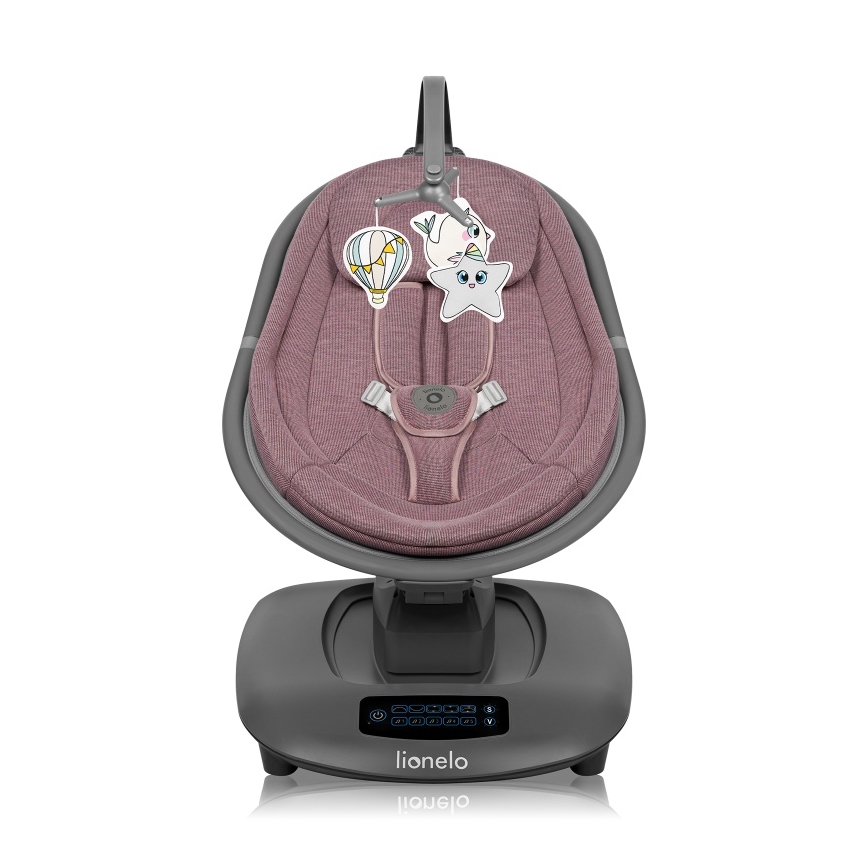 Lionelo - Babygyngestol med melodi BLOSSOM Pink Mauve + fjernbetjening