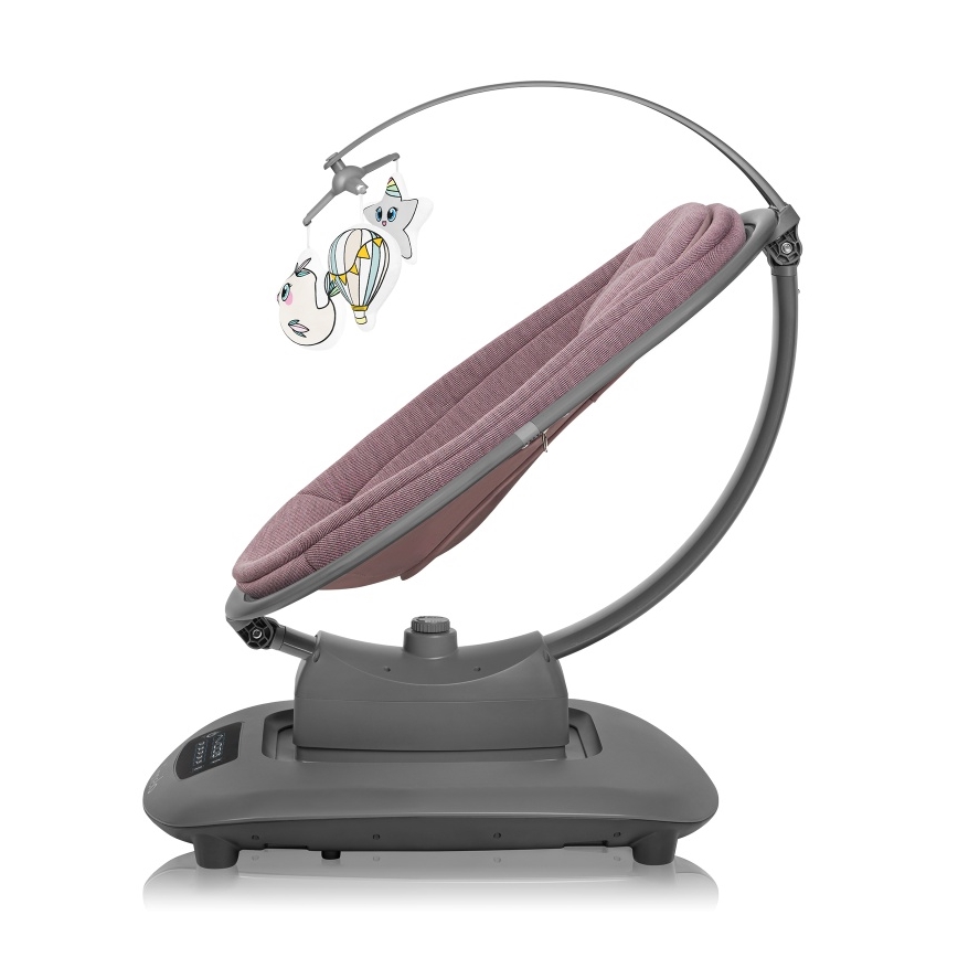 Lionelo - Babygyngestol med melodi BLOSSOM Pink Mauve + fjernbetjening