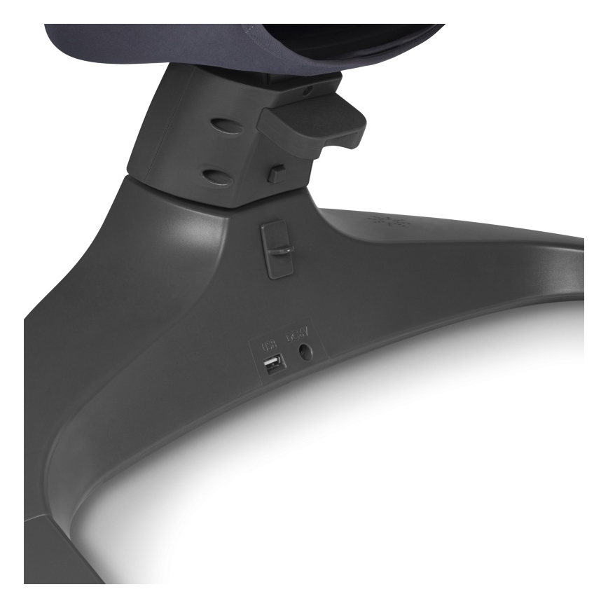 Lionelo - Babygyngestol med melodi RALF 4xAA Grå/Hvid + fjernbetjening