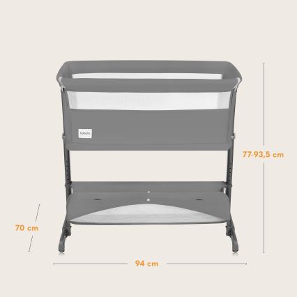 Lionelo - Babyseng 5-i-1 THOMI PLUS Grå Beton