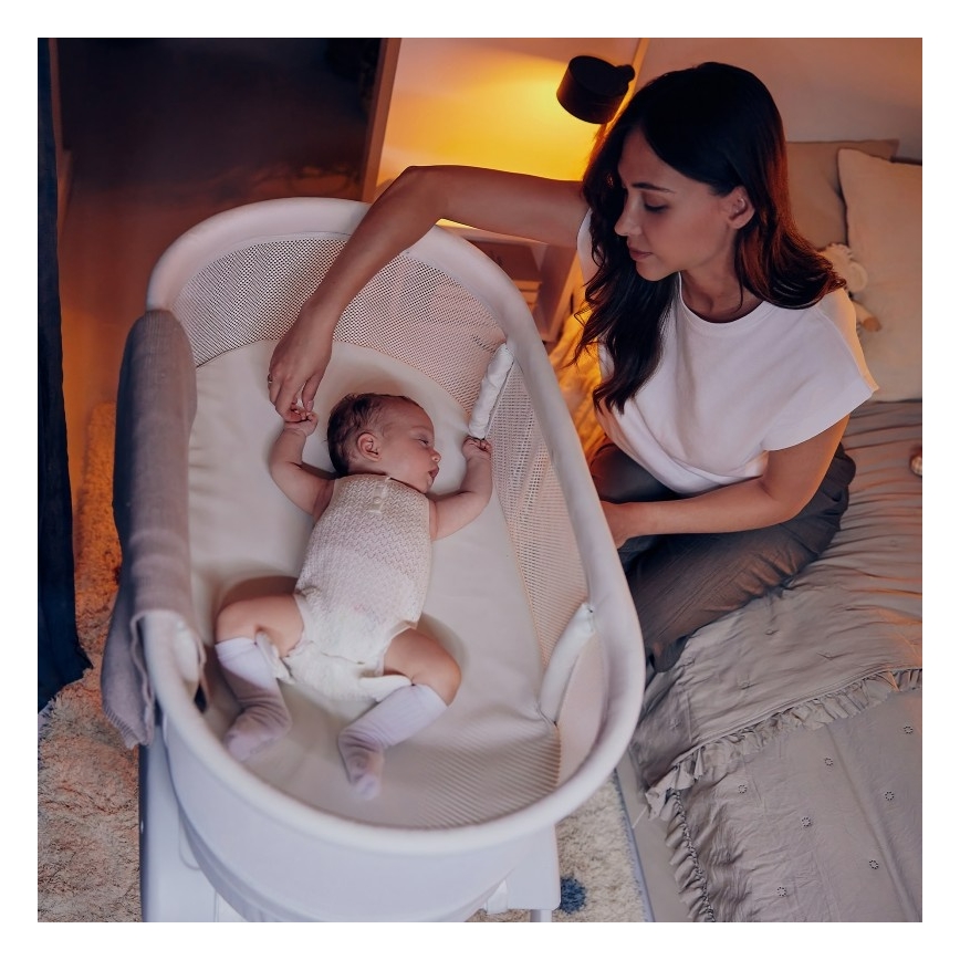 Lionelo - Babyseng med vægt CORAL Hvid