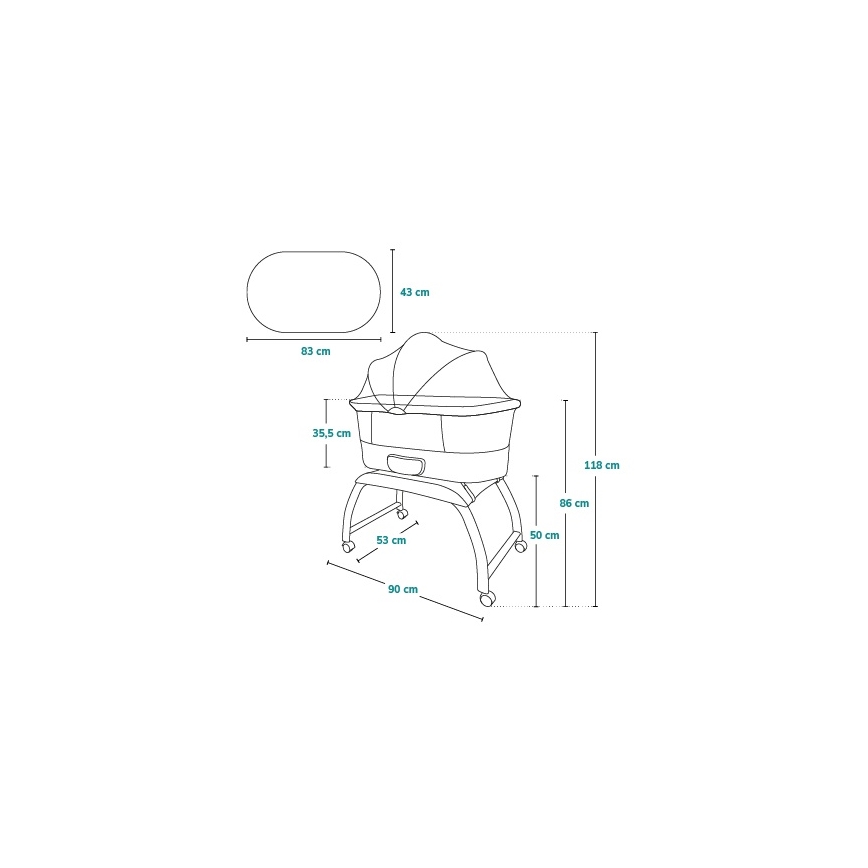 Lionelo - Babyseng med vægt CORAL White